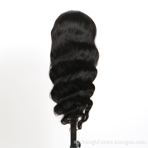 High Quality Peruvian Virgin Human Hair Wig 150% 180% Mink 13*6 HD Lace Front Peruvian Cuticle Aligned Human Hair Wig Body Wave